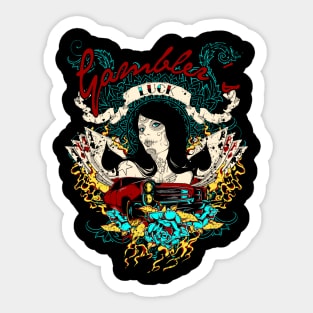 gambler woman Sticker